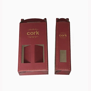 Custom Wine Box with Handles and Window