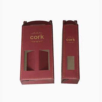 Custom Wine Box with Handles and Window